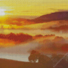 Misty Sunrise Diamond Painting Art