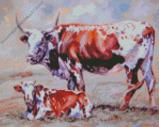 Nguni Cattle Diamond Painting Art