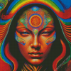 Psychedelic Lady Diamond Painting Art
