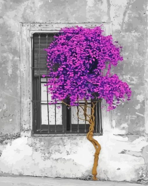 Tree Window Diamond Painting Art