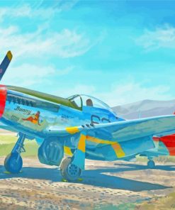 P51 Mustang Diamond Painting Art