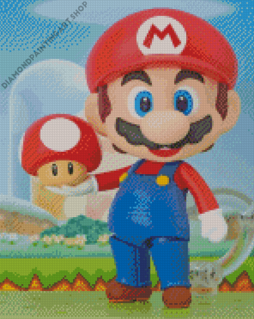 Super Mario Diamond Painting Art