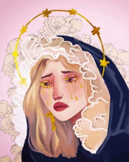 Tears Of Gold Diamond Painting Art