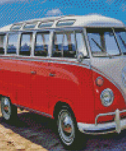 Volkswagen Microbus Diamond Painting Art
