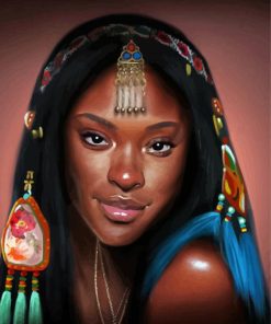 Black Princess Diamond Painting Art