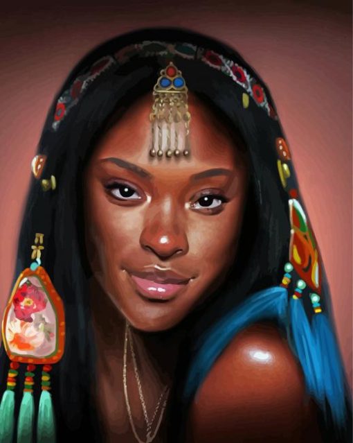 Black Princess Diamond Painting Art