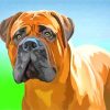 Bullmastiff Dog Diamond Painting Art