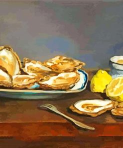 Oysters With Lemon Diamond Painting Art