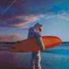 Astronaut On Beach Diamond Painting Art