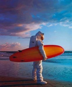 Astronaut On Beach Diamond Painting Art
