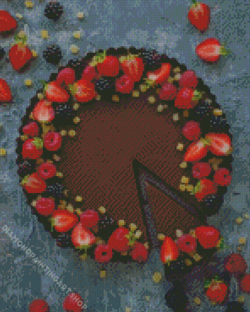 Chocolate Tart Diamond Painting Art