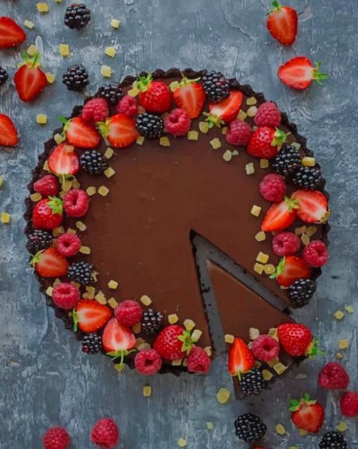 Chocolate Tart Diamond Painting Art