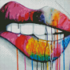 Colorful Lips Diamond Painting Art