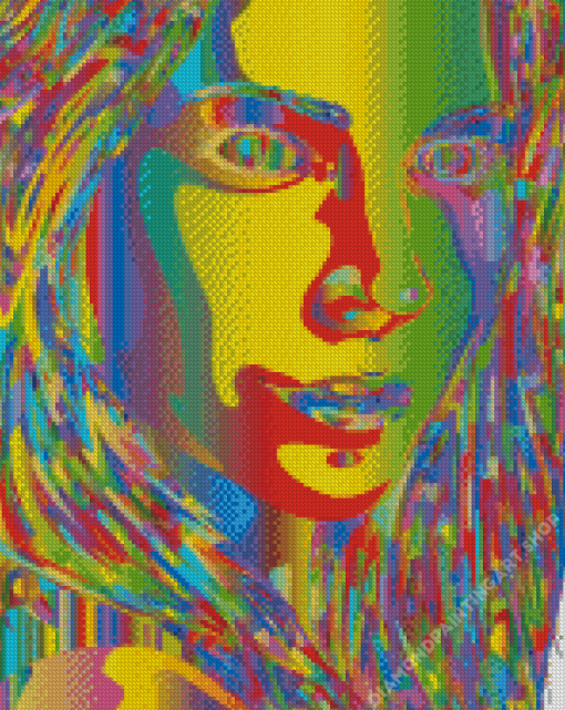 Psychedelic Woman Diamond Painting Art