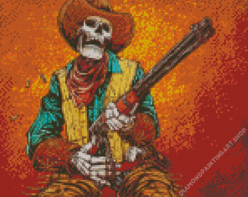 Cowboy Skull Diamond Painting Art