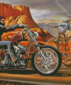 Desert Motorcycle Diamond Painting Art