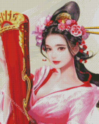 Chinese Woman Diamond Painting Art