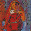Indian Woman Diamond Painting Art