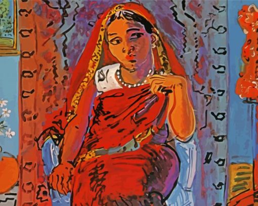 Indian Woman Diamond Painting Art