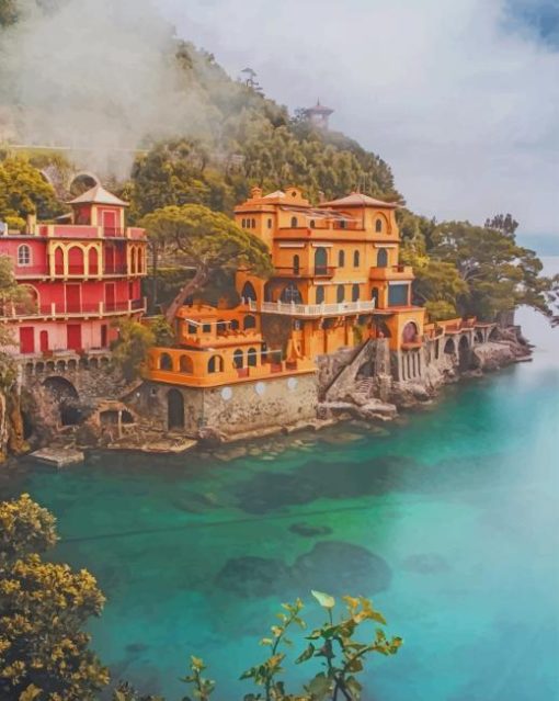 Portofino Harbour Diamond Painting Art