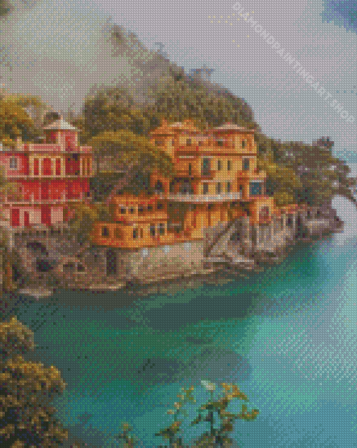 Portofino Harbour Diamond Painting Art