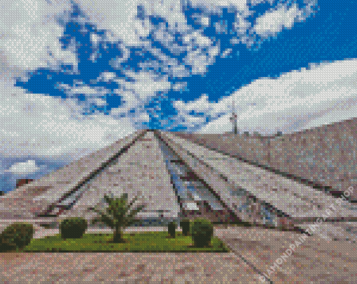 Pyramid Of Tirana Diamond Painting Art