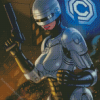 Robocop Girl Diamond Painting Art