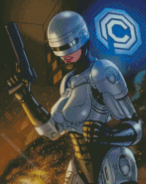 Robocop Girl Diamond Painting Art