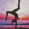 Sunset Gymnastics Diamond Painting Art