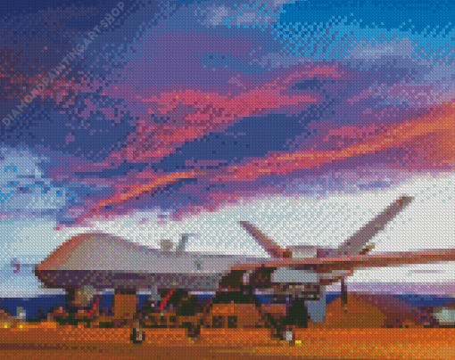 Air Force Drones Diamond Painting Art