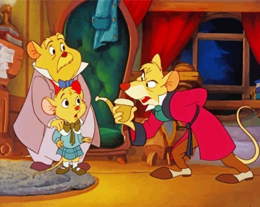 Basil The Great Mouse Detective Diamond Painting Art