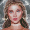 Zodiac Lady Diamond Painting Art