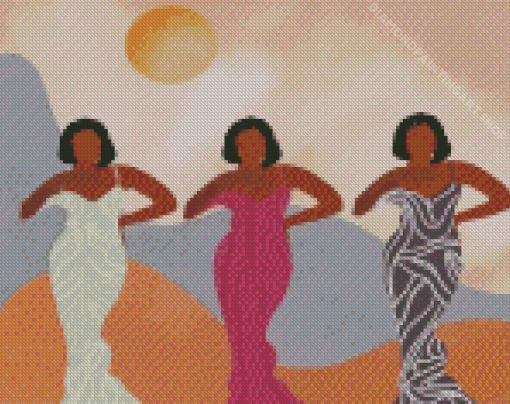 Black Girlfriends Diamond Painting Art