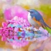Bluebird Flowers Diamond Painting Art