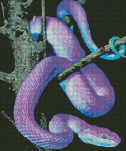 Bluish Snake Diamond Painting Art
