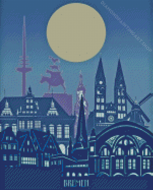 Bremen Blue Diamond Painting Art