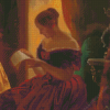 Lady Reading Diamond Painting Art