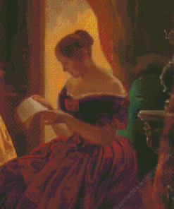 Lady Reading Diamond Painting Art