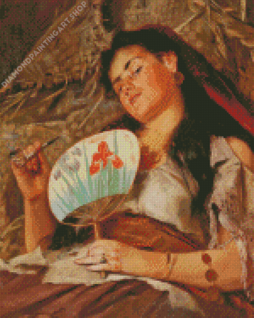 Girl Smoking Diamond Painting Art