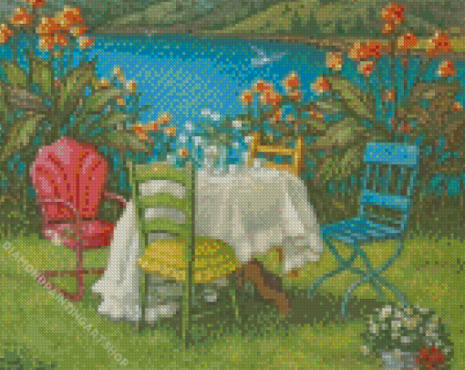 Garden House Diamond Painting Art