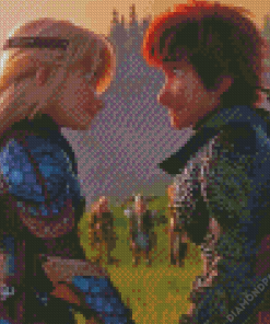 Hiccup And Astrid Diamond Painting Art