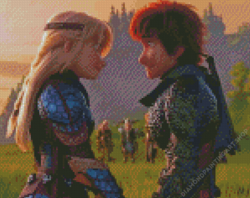 Hiccup And Astrid Diamond Painting Art