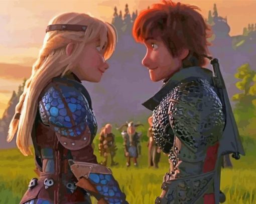 Hiccup And Astrid Diamond Painting Art