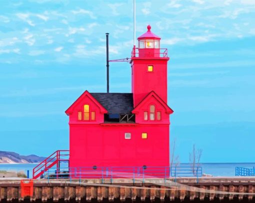 Holland Lighthouse Diamond Painting Art