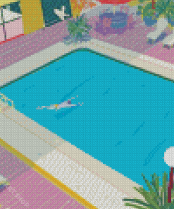 Swimming Pool Diamond Painting Art
