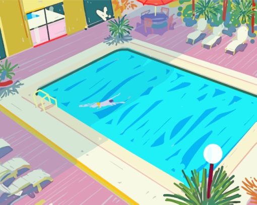 Swimming Pool Diamond Painting Art