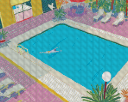 Swimming Pool Diamond Painting Art