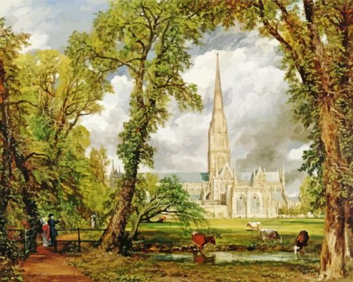 Salisbury Cathedral Diamond Painting Art