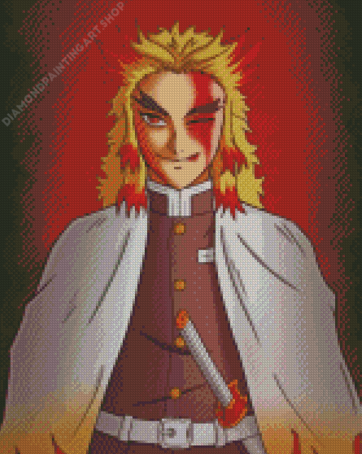 Kyojuro Rengoku Diamond Painting Art