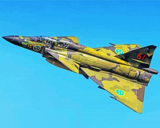 Saab 37 Viggen Diamond Painting Art